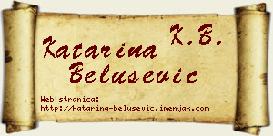 Katarina Belušević vizit kartica